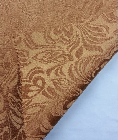 TB-FDN  提花桌布  枱布 100％滌  鬱金香-咖啡  花瓣紋 正面照